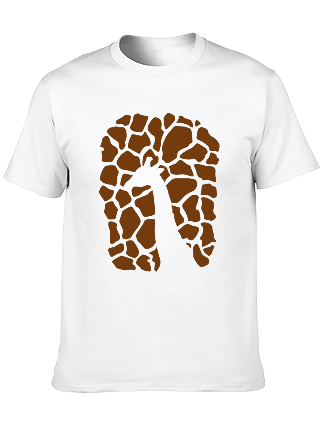 Giraffe Print Black Graphic Tee