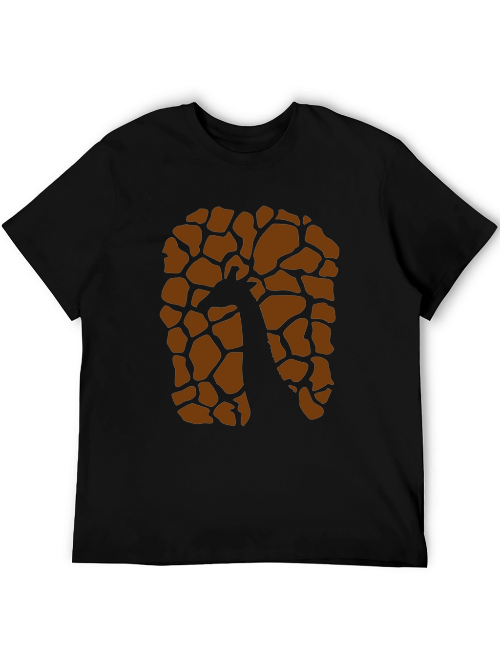 Giraffe Print Black Graphic Tee