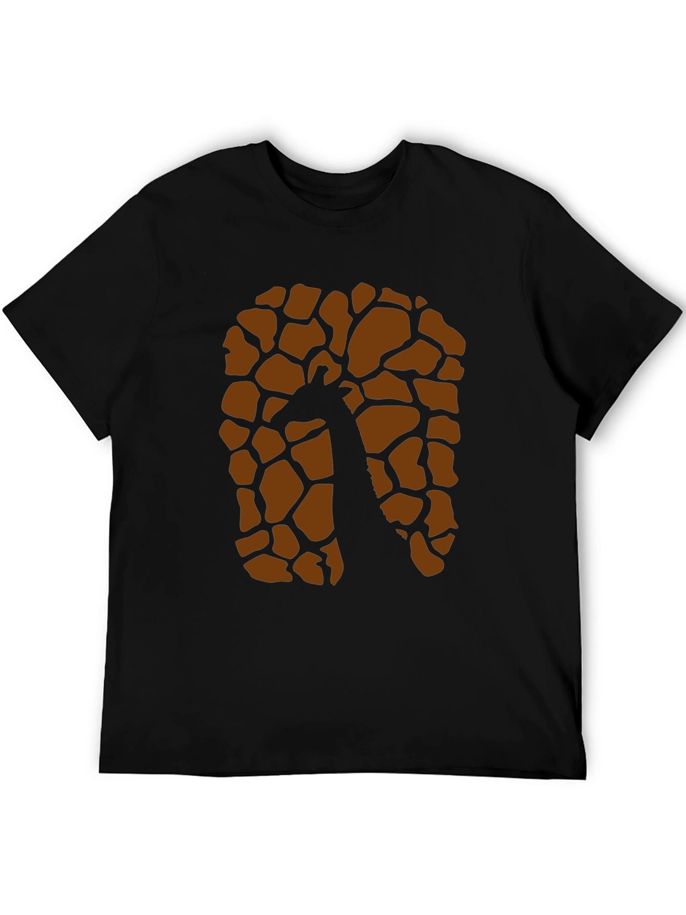 Giraffe Print Black Graphic Tee