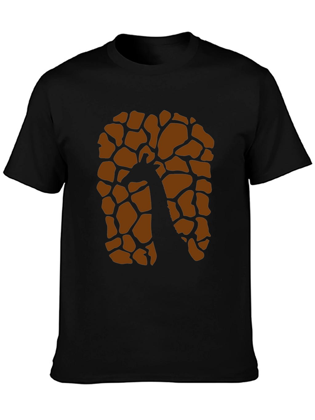 Giraffe Print Black Graphic Tee