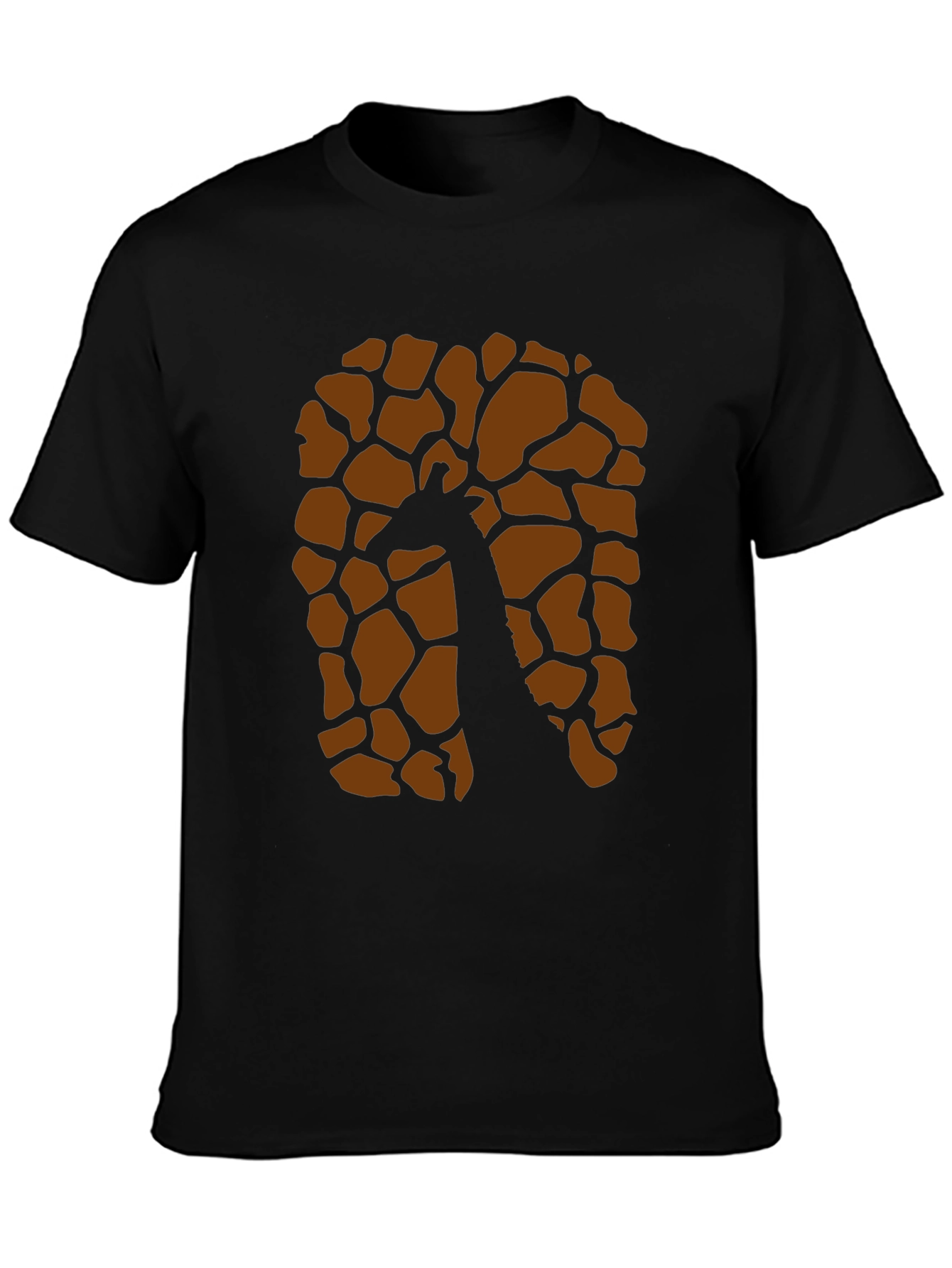 Giraffe Print Black Graphic Tee