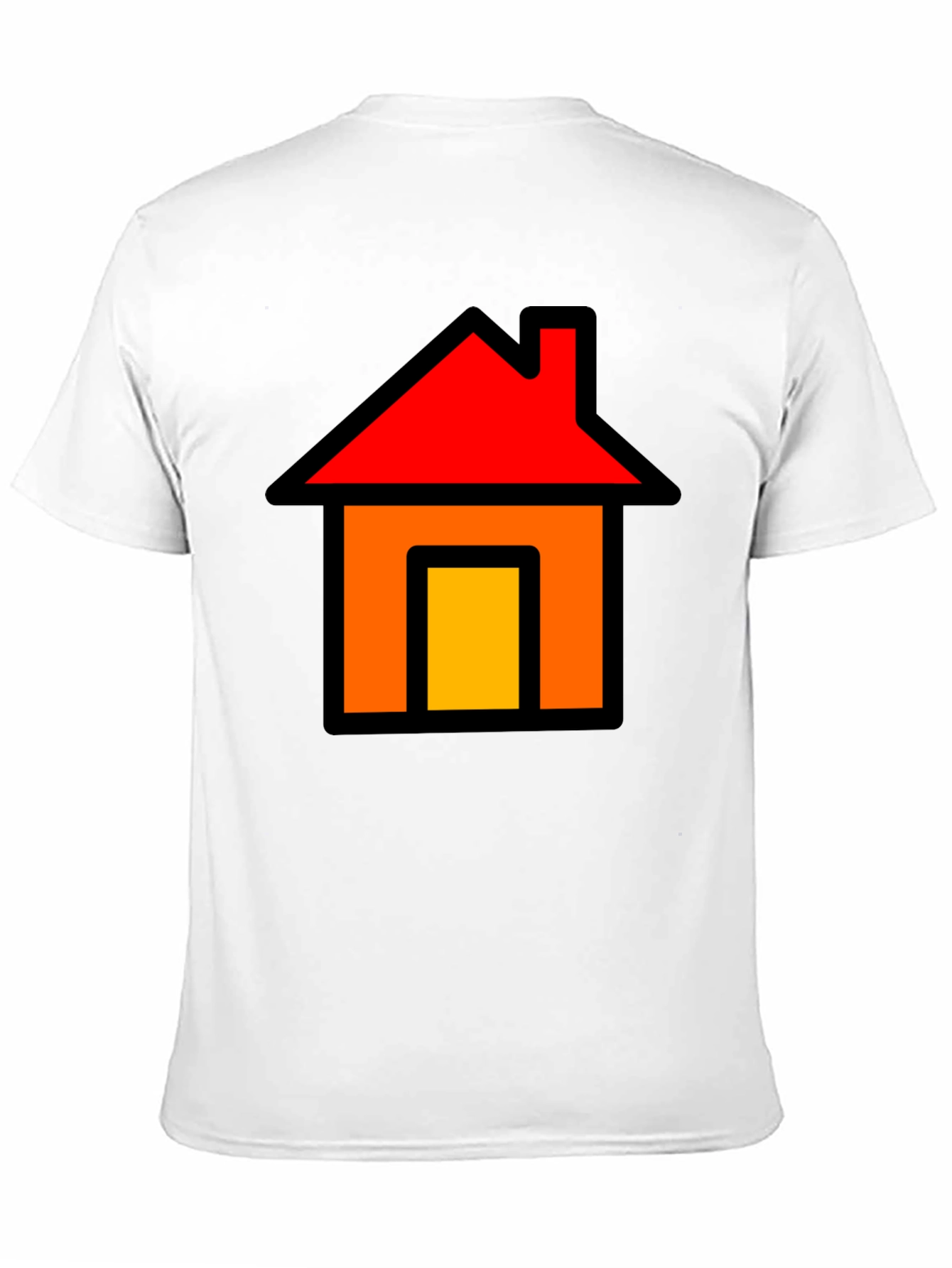 Home Icon Graphic Tee - Black Cotton T-Shirt