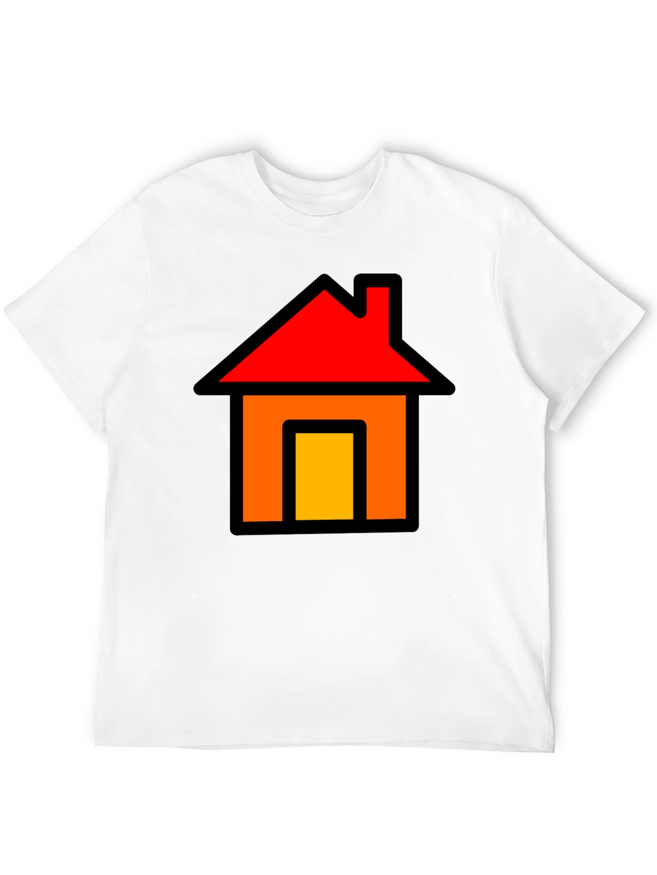 Home Icon Graphic Tee - Black Cotton T-Shirt