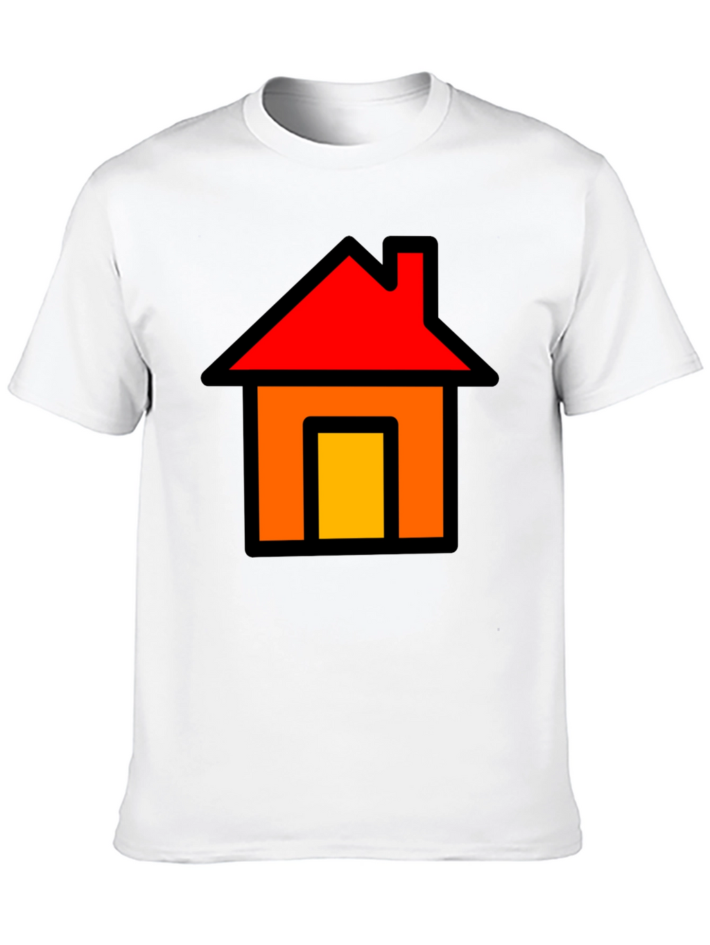Home Icon Graphic Tee - Black Cotton T-Shirt