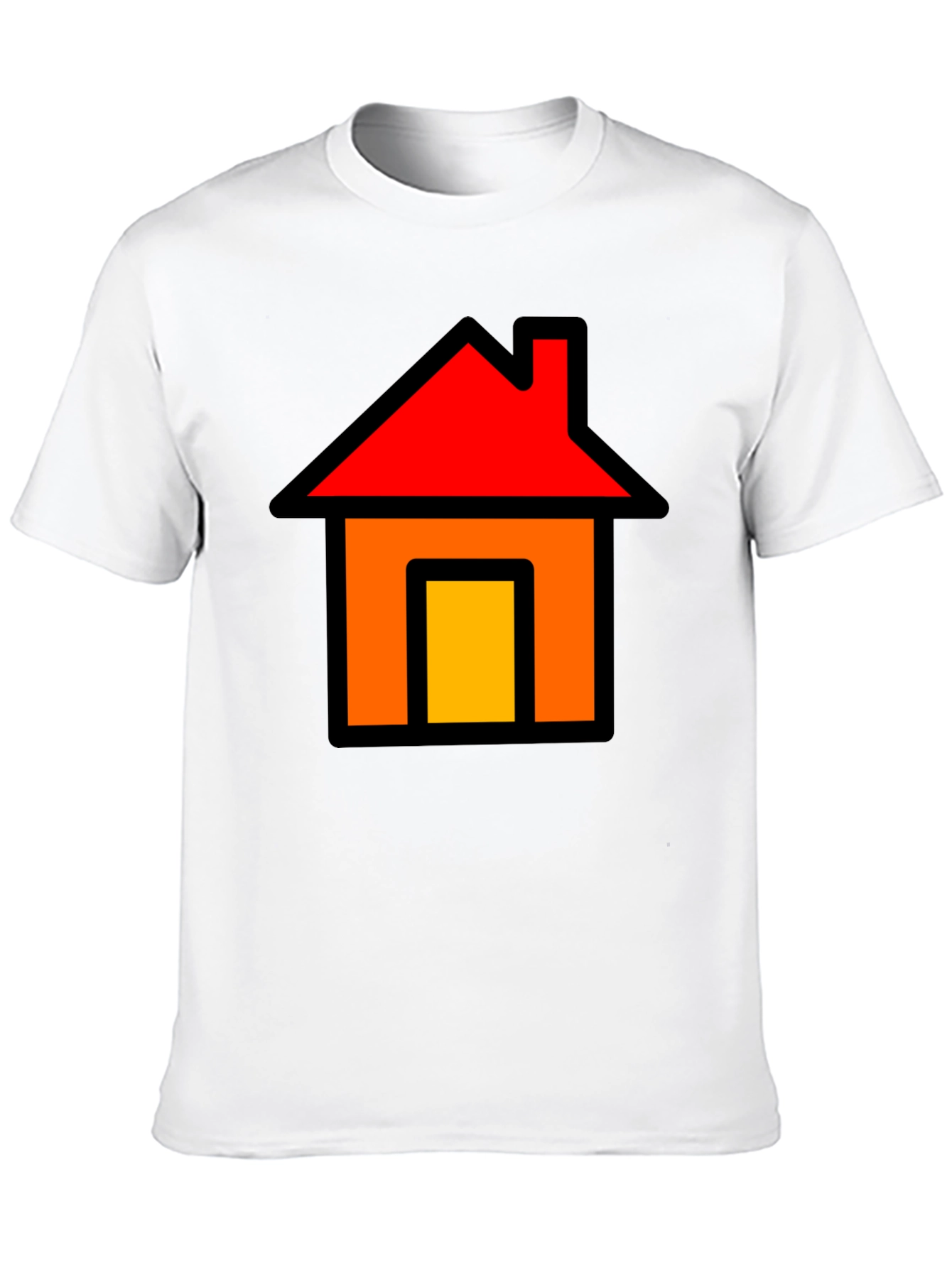 Home Icon Graphic Tee - Black Cotton T-Shirt