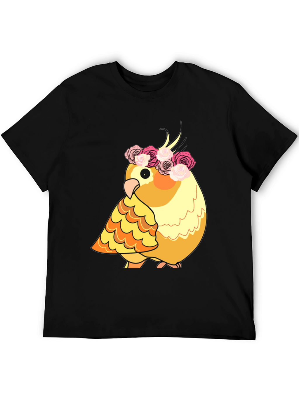 Cockatiel in Floral Crown T-Shirt