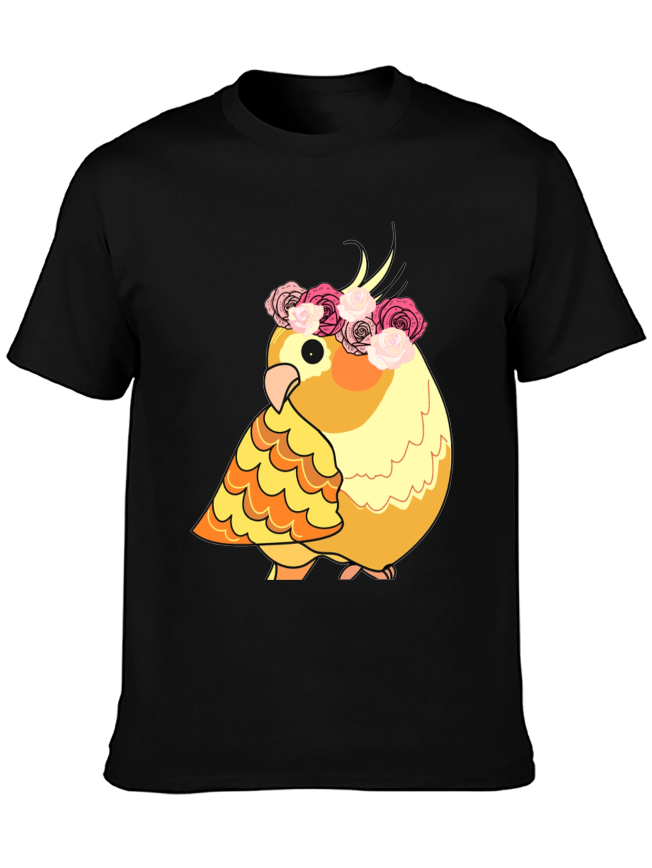 Cockatiel in Floral Crown T-Shirt