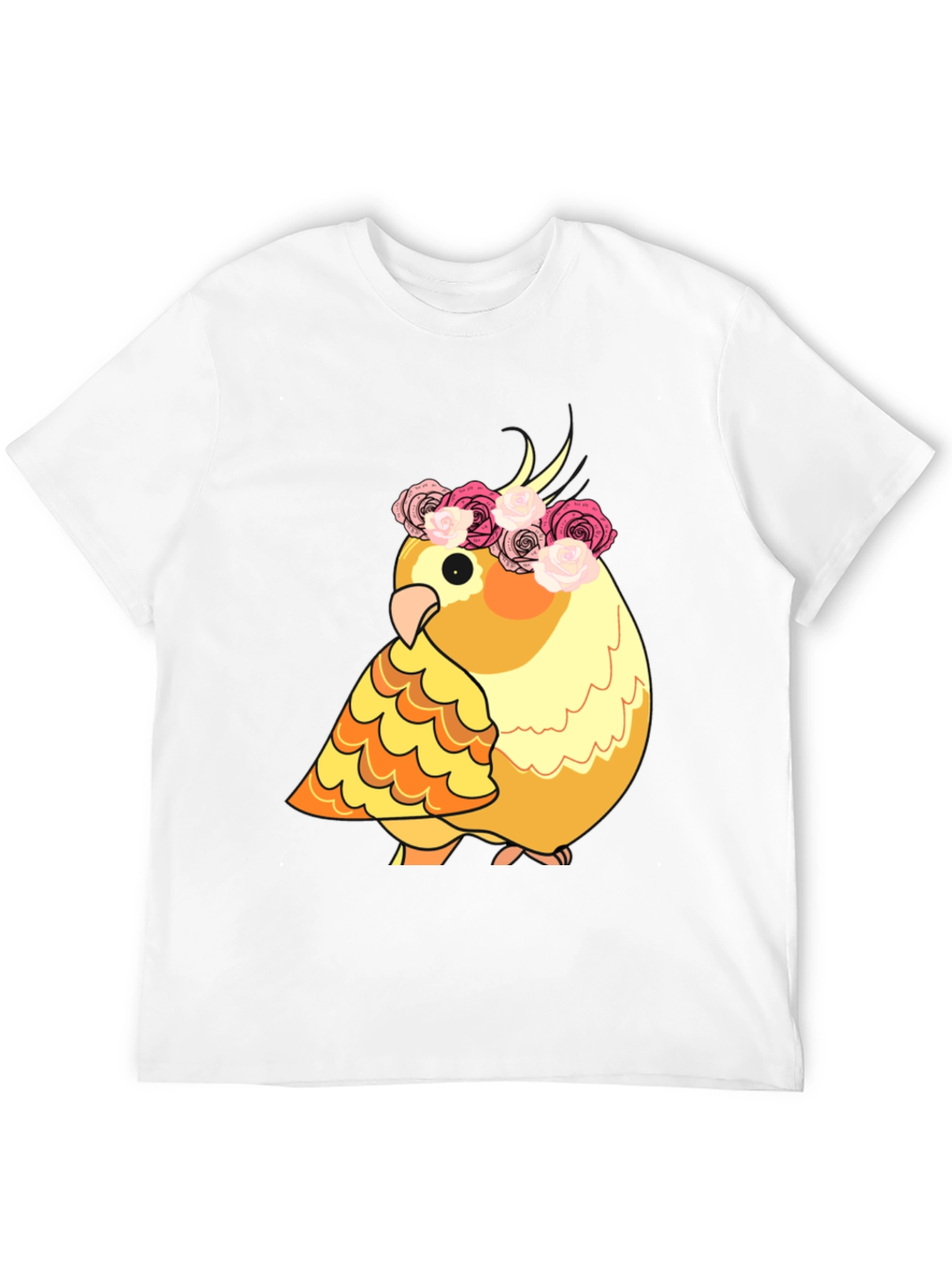 Cockatiel in Floral Crown T-Shirt