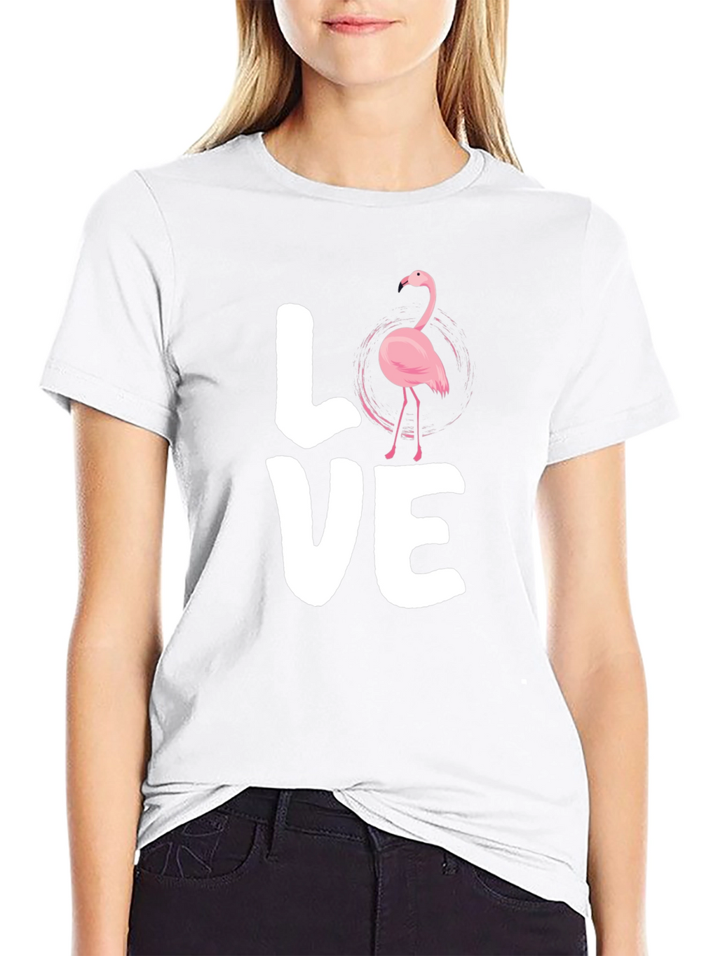 Flamingo Love Graphic Tee - Trendy Casual Shirt