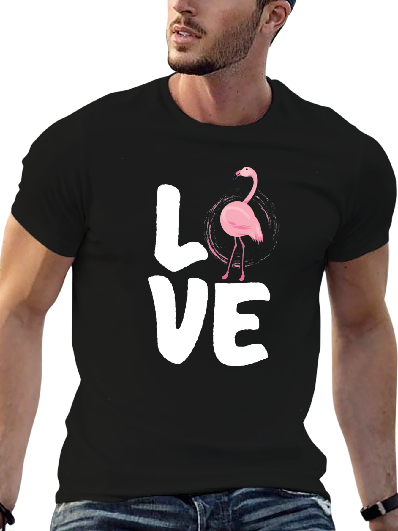 Flamingo Love Graphic Tee - Trendy Casual Shirt