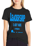 Leadership Graphic Print Tee - Black