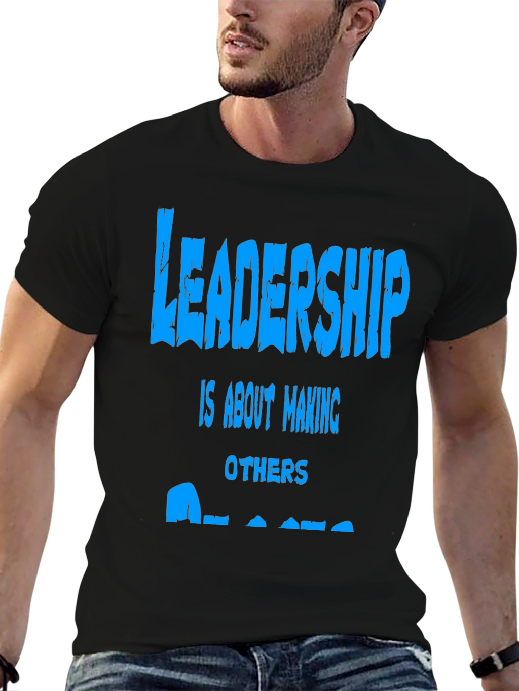 Leadership Graphic Print Tee - Black