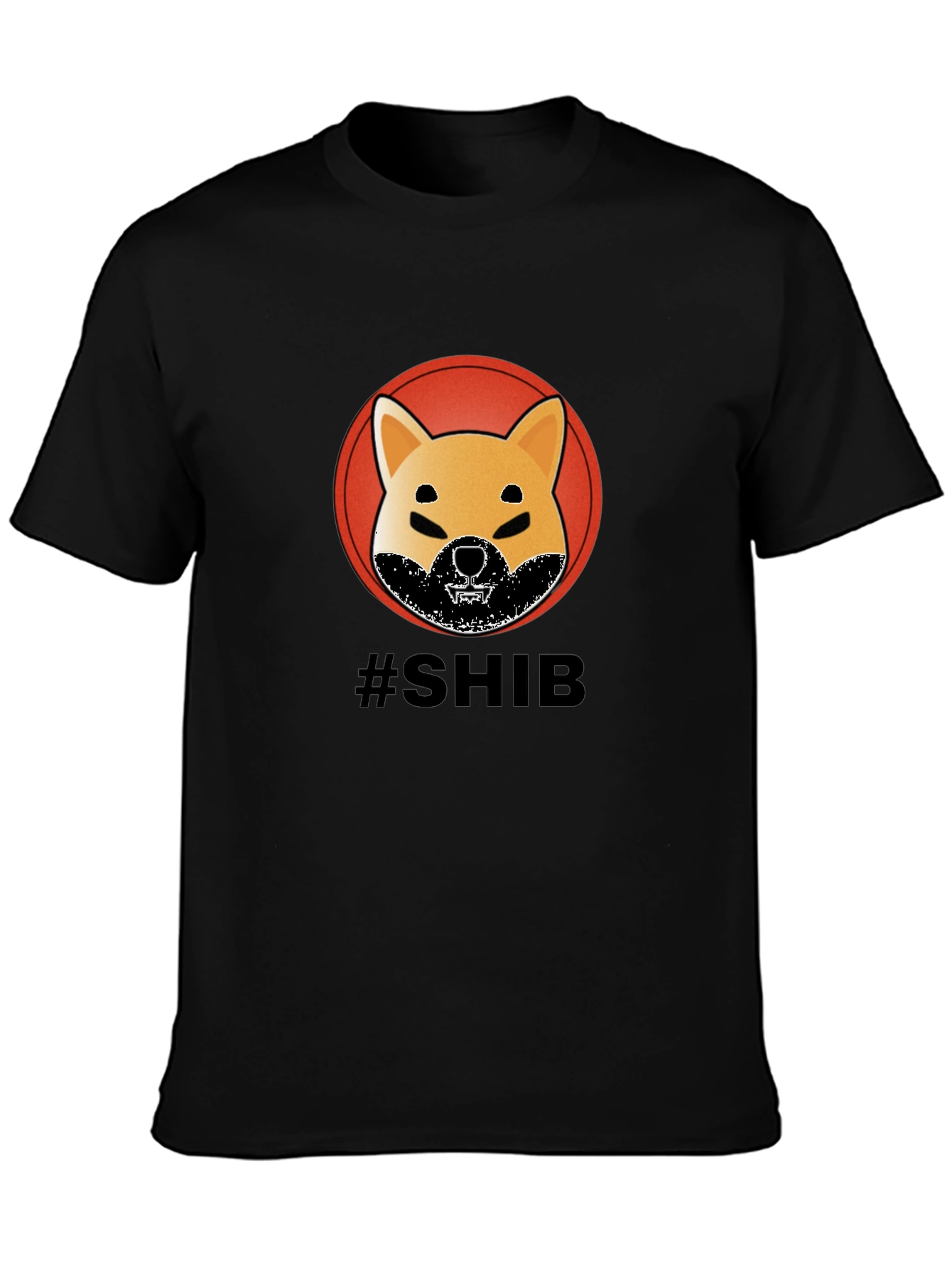 Mens Black SHIB T-Shirt - Crypto Doge