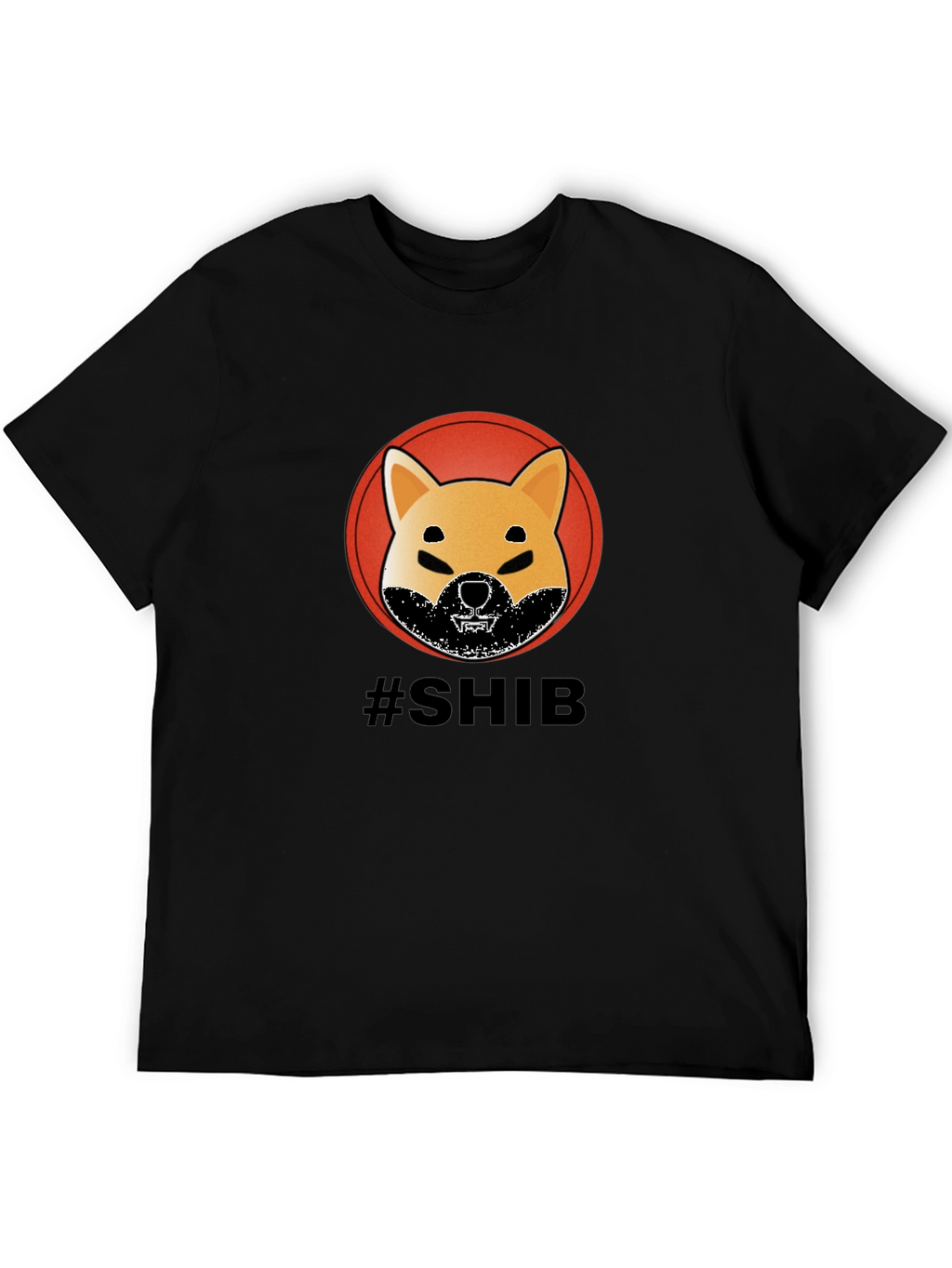 Mens Black SHIB T-Shirt - Crypto Doge
