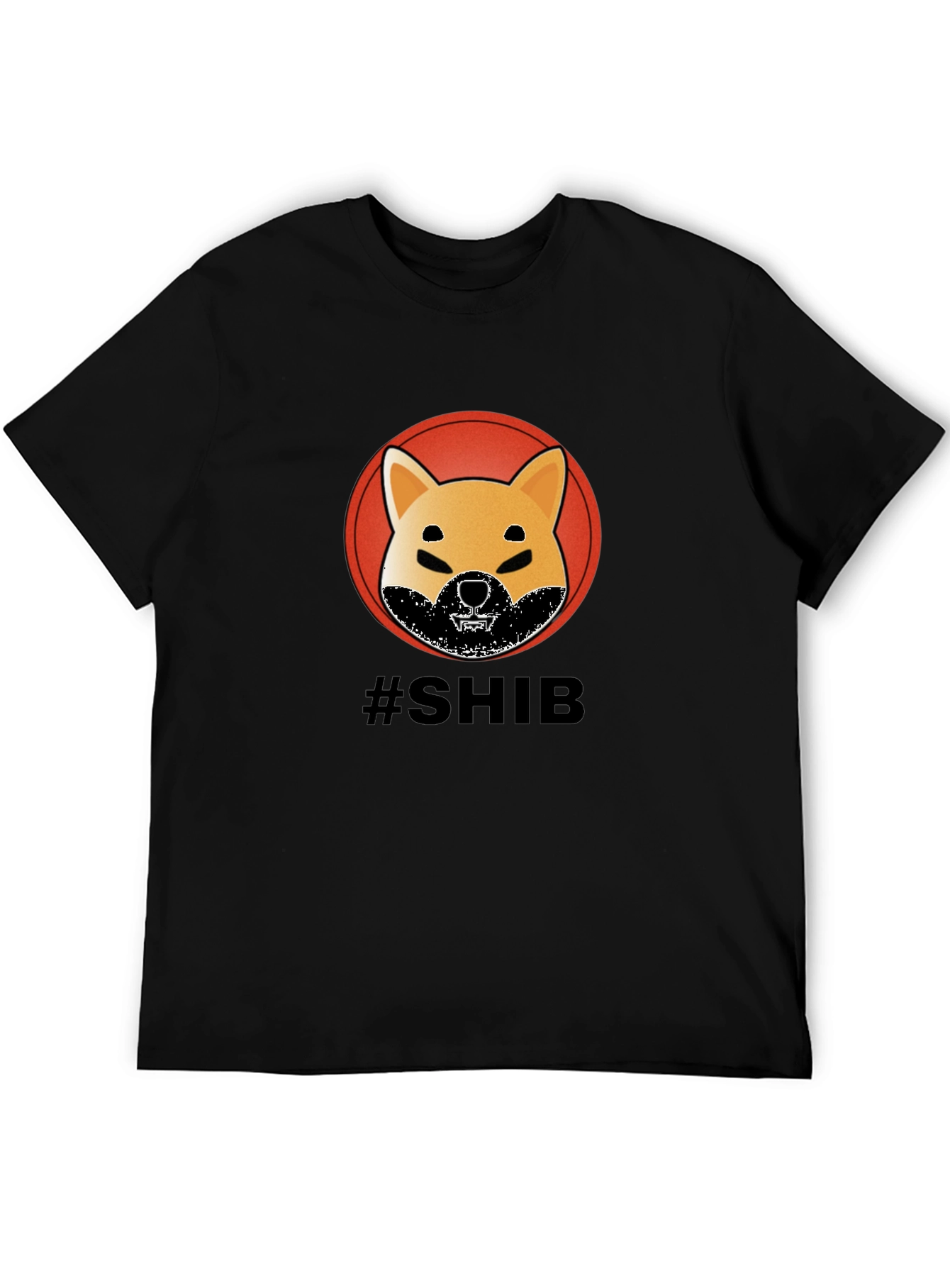 Mens Black SHIB T-Shirt - Crypto Doge