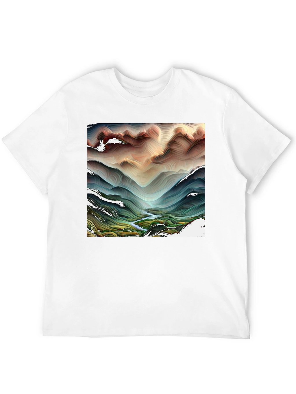 Abstract Mountain Stream T-Shirt