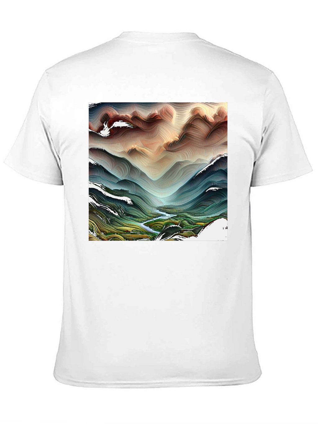 Abstract Mountain Stream T-Shirt