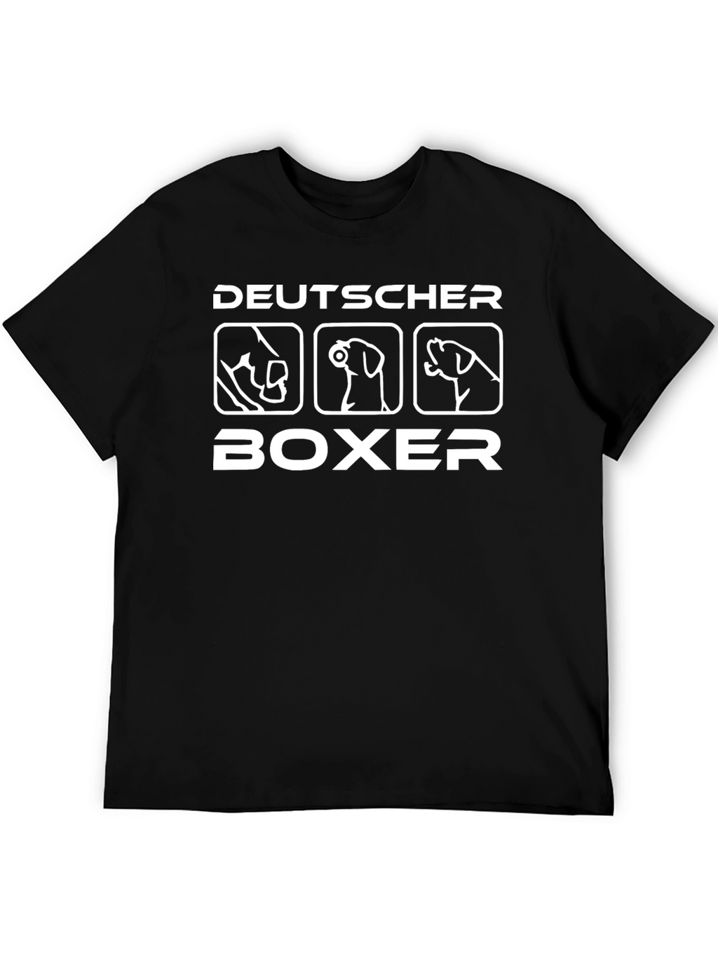 Deutscher Boxer Dog Breed T-Shirt - Black