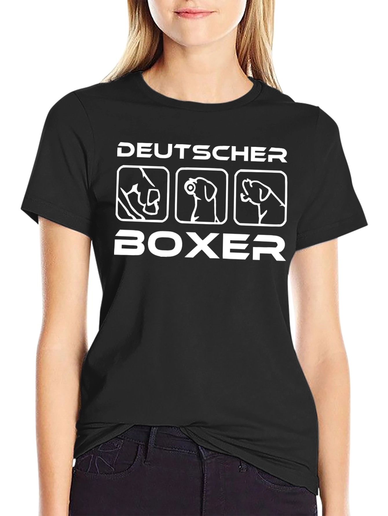 Deutscher Boxer Dog Breed T-Shirt - Black