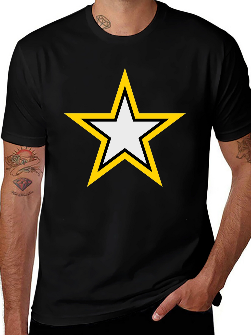 Classic Star Graphic Tee - Black