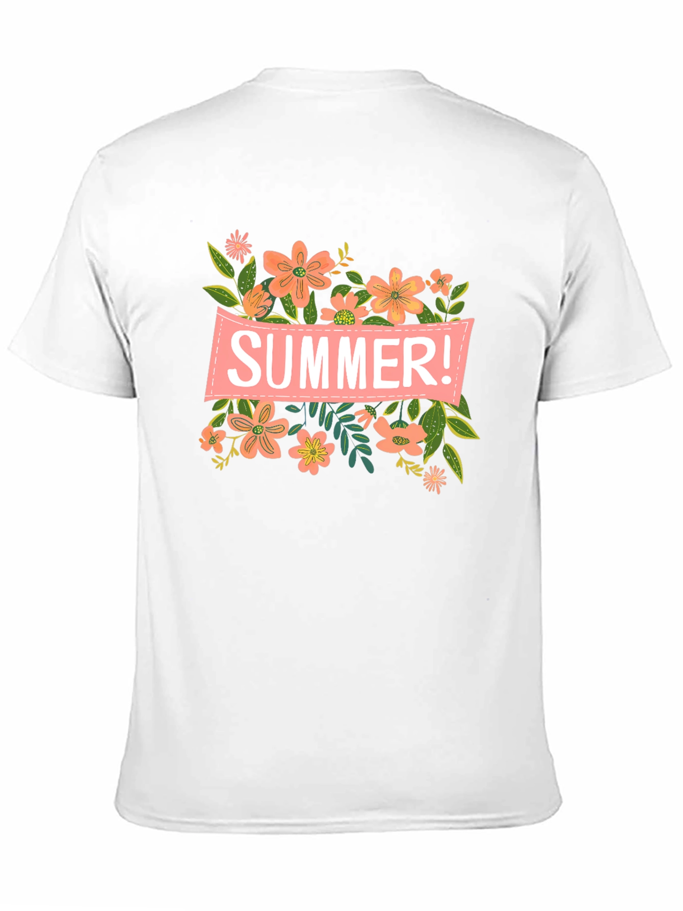 Summer Floral Graphic T-Shirt - Black