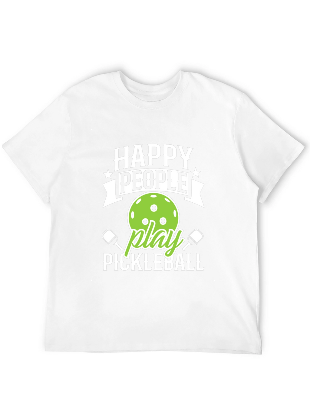 Happy People Play Pickleball Graphic Tee