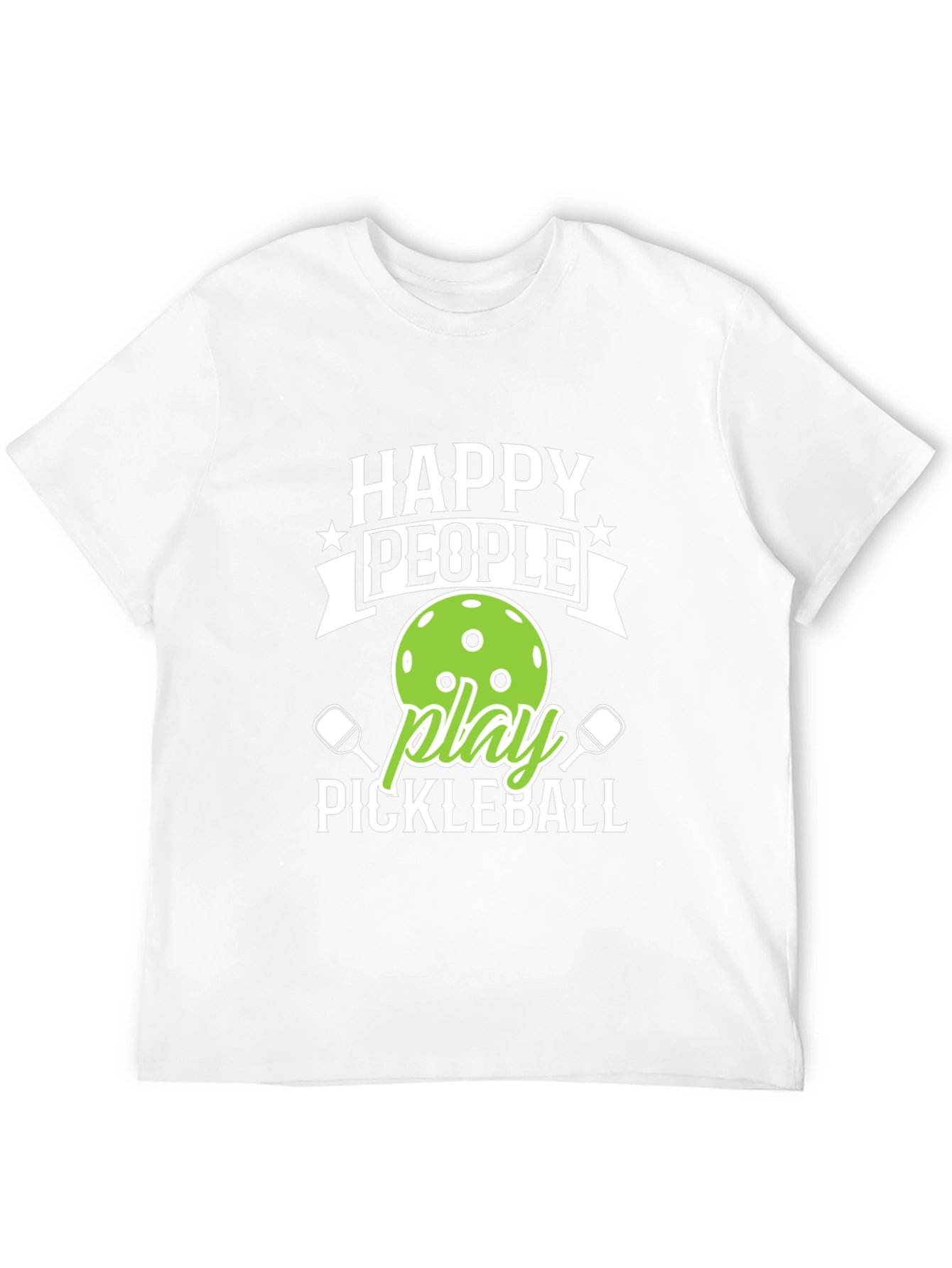 Happy People Play Pickleball Graphic Tee