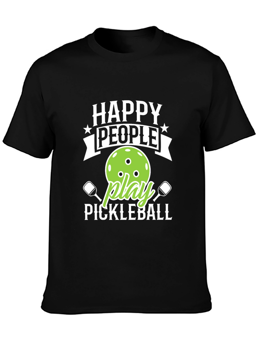 Happy People Play Pickleball Graphic Tee