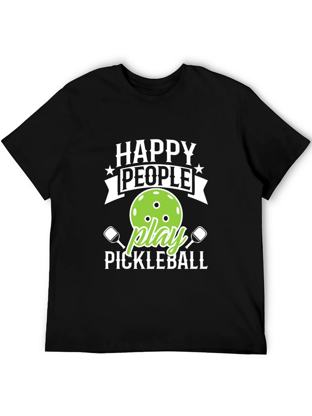 Happy People Play Pickleball Graphic Tee