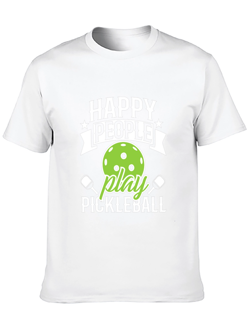 Happy People Play Pickleball Graphic Tee