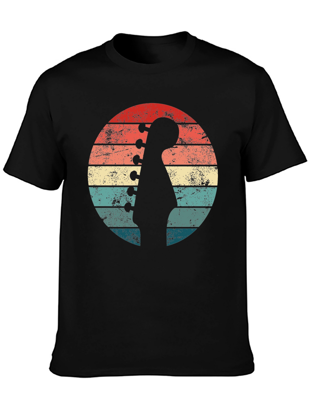 Retro Guitar Sunset T-Shirt - Musician Style