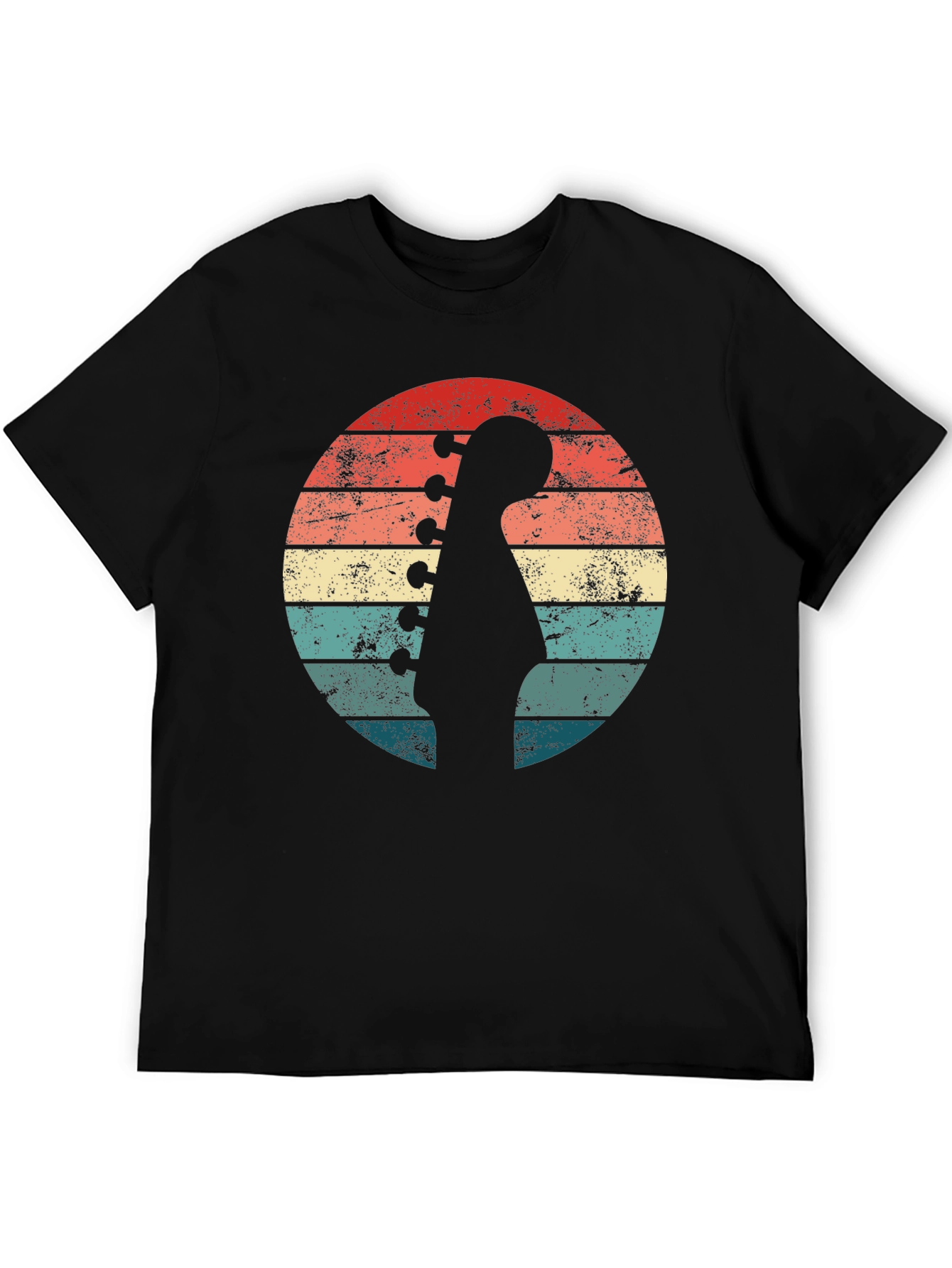 Retro Guitar Sunset T-Shirt - Musician Style