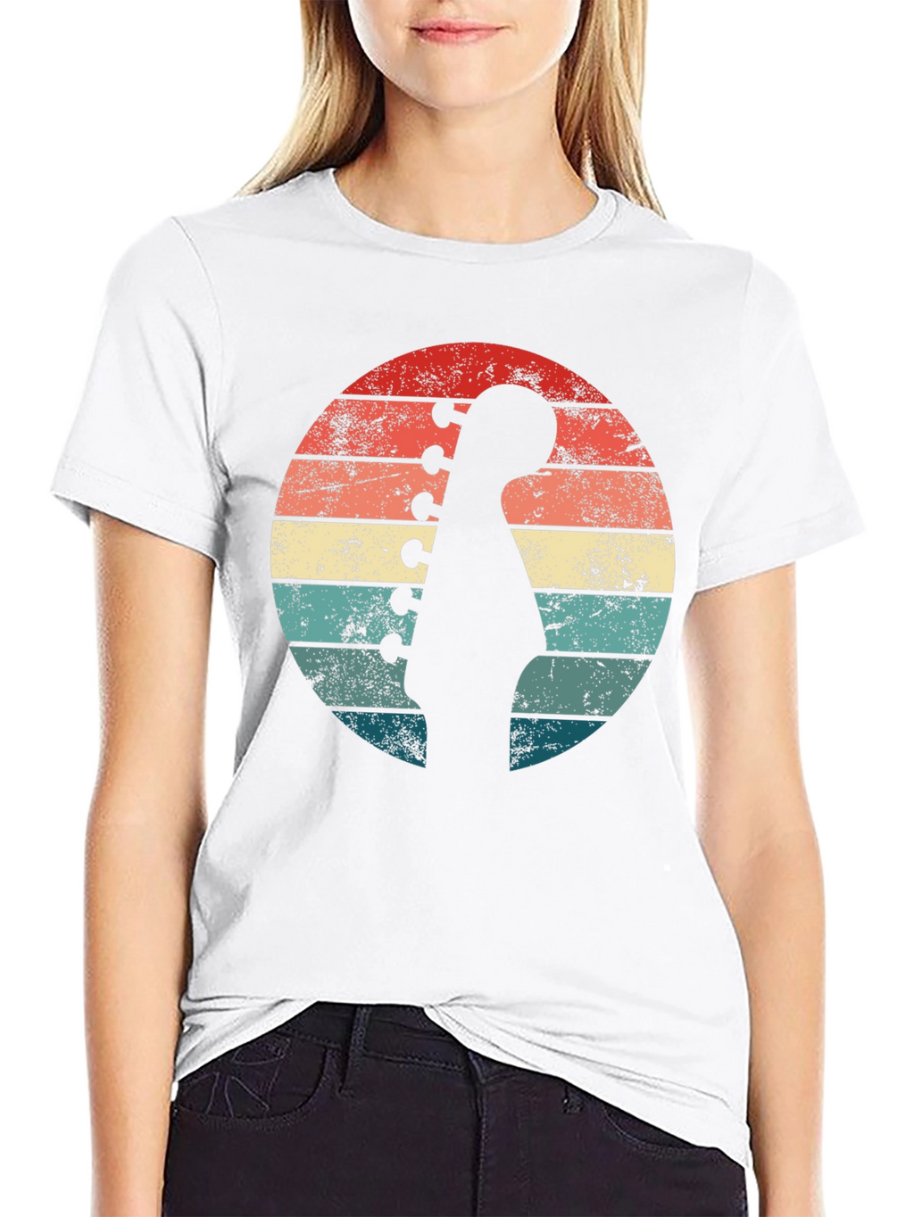 Retro Guitar Sunset T-Shirt - Musician Style