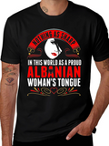 Proud Albanian Womans Tongue Graphic T-Shirt