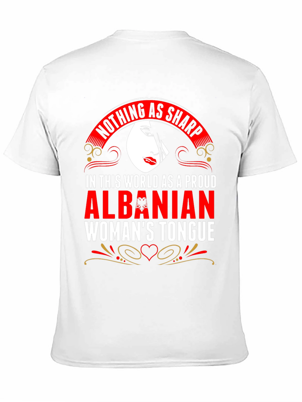 Proud Albanian Womans Tongue Graphic T-Shirt