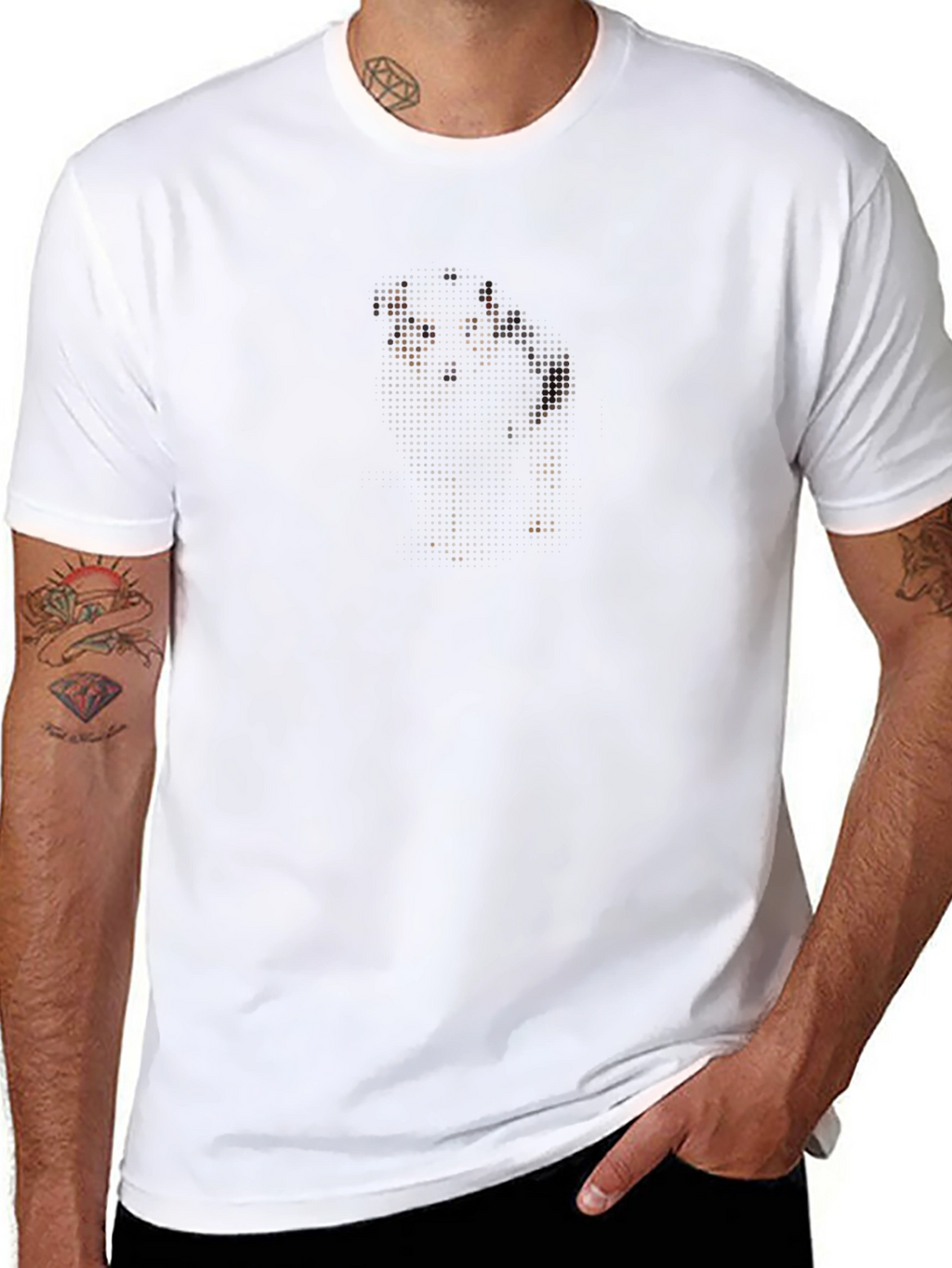 Graphic Pixelated Duo Black T-Shirt