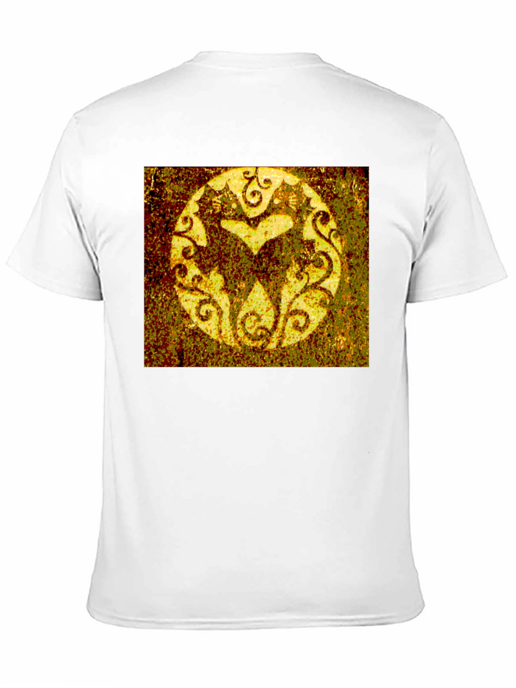Distressed Floral Symbol Black Tee