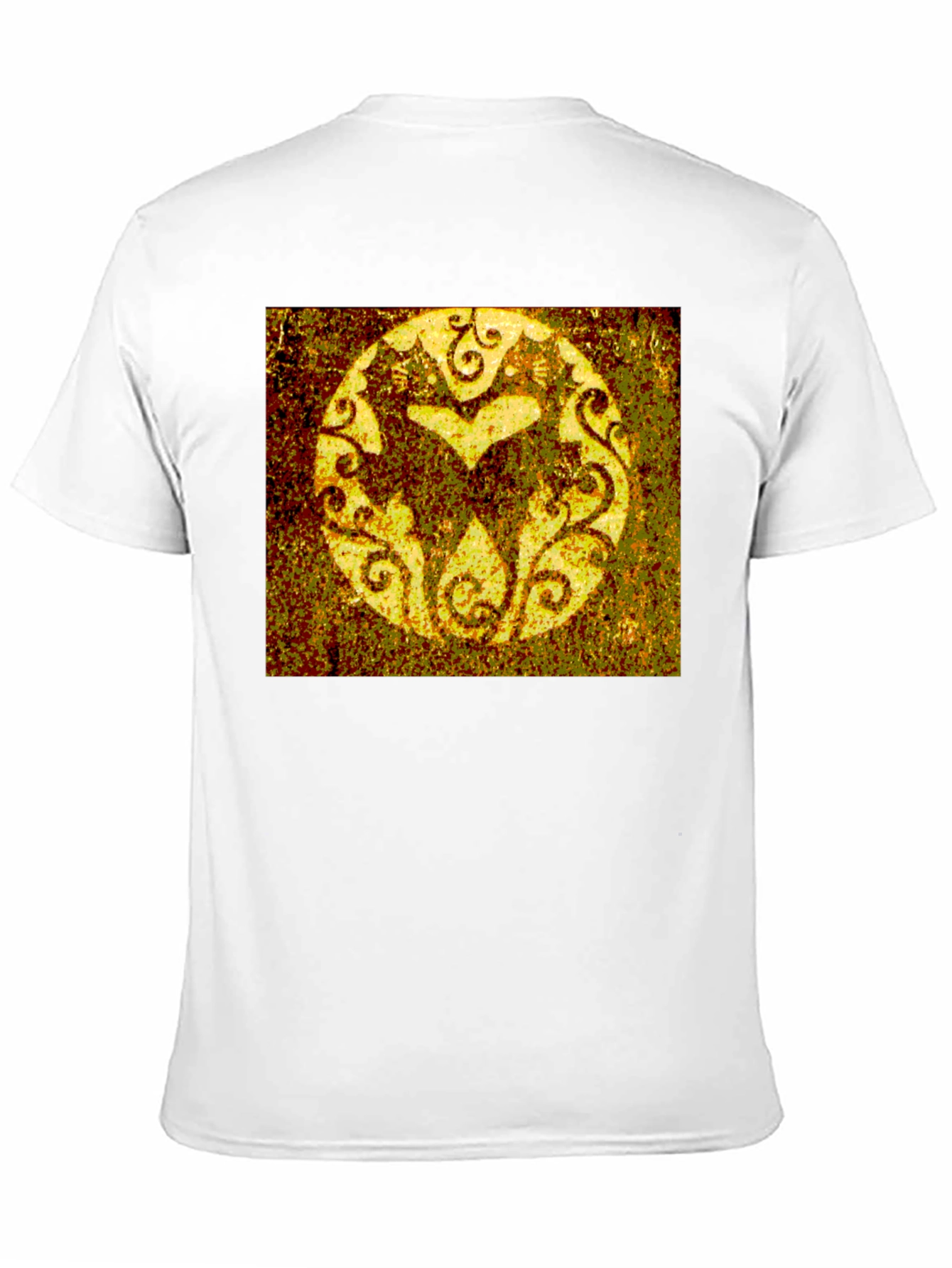 Distressed Floral Symbol Black Tee
