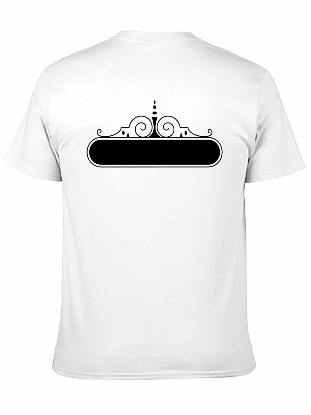 Mens Black Graphic Tee - Customizable Text Area