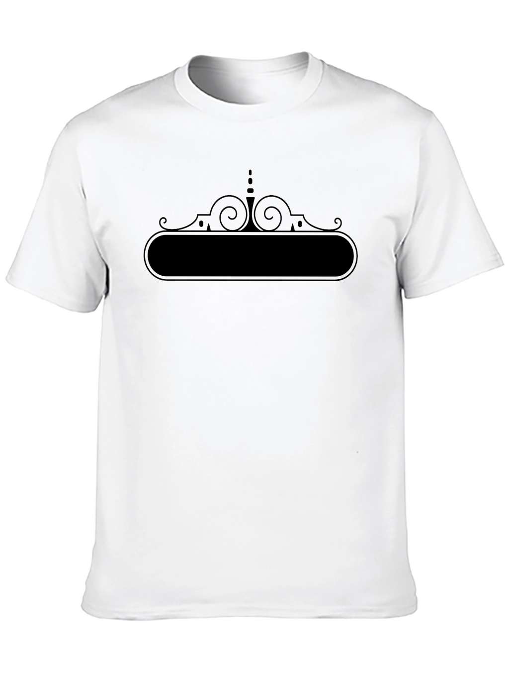 Mens Black Graphic Tee - Customizable Text Area