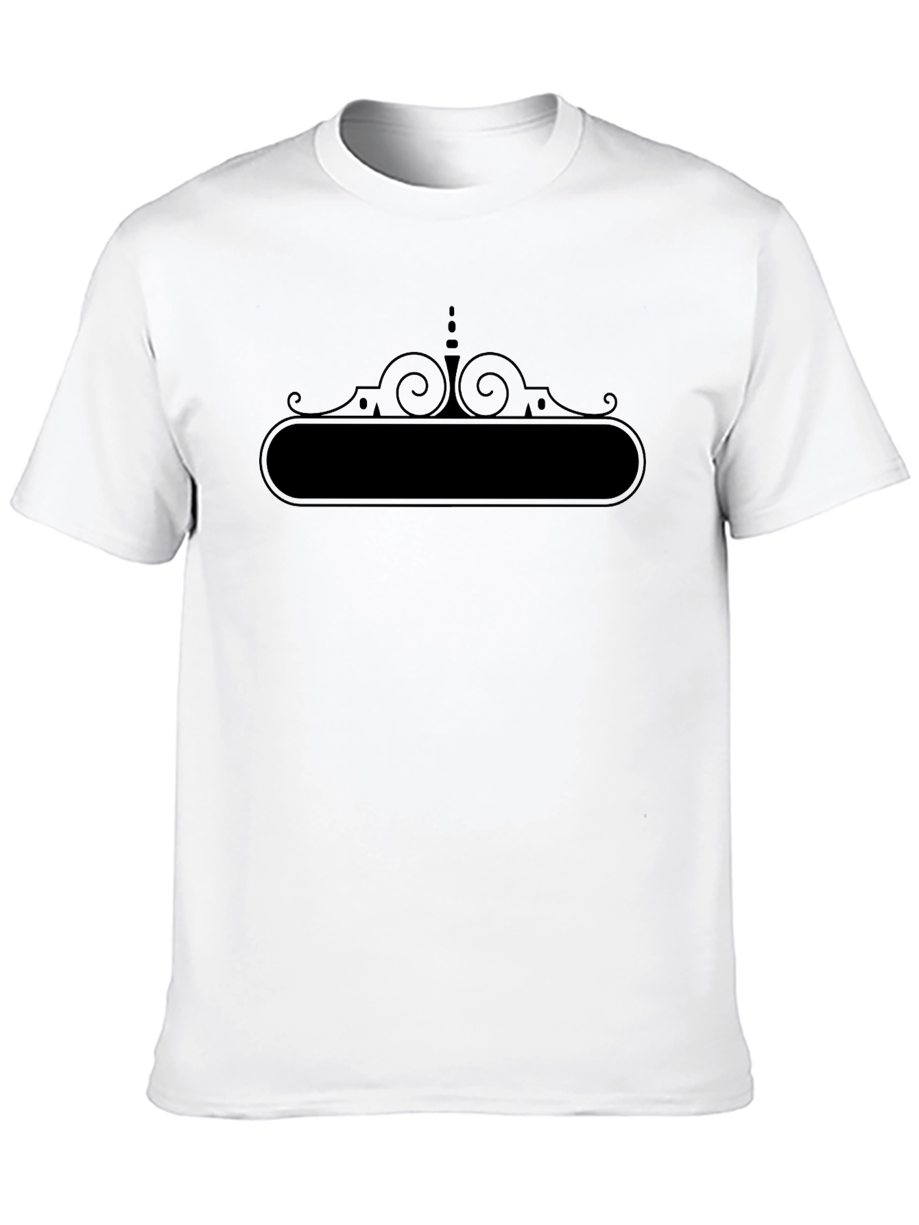 Mens Black Graphic Tee - Customizable Text Area