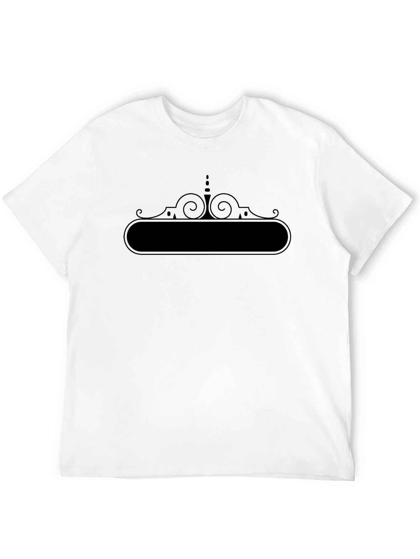 Mens Black Graphic Tee - Customizable Text Area