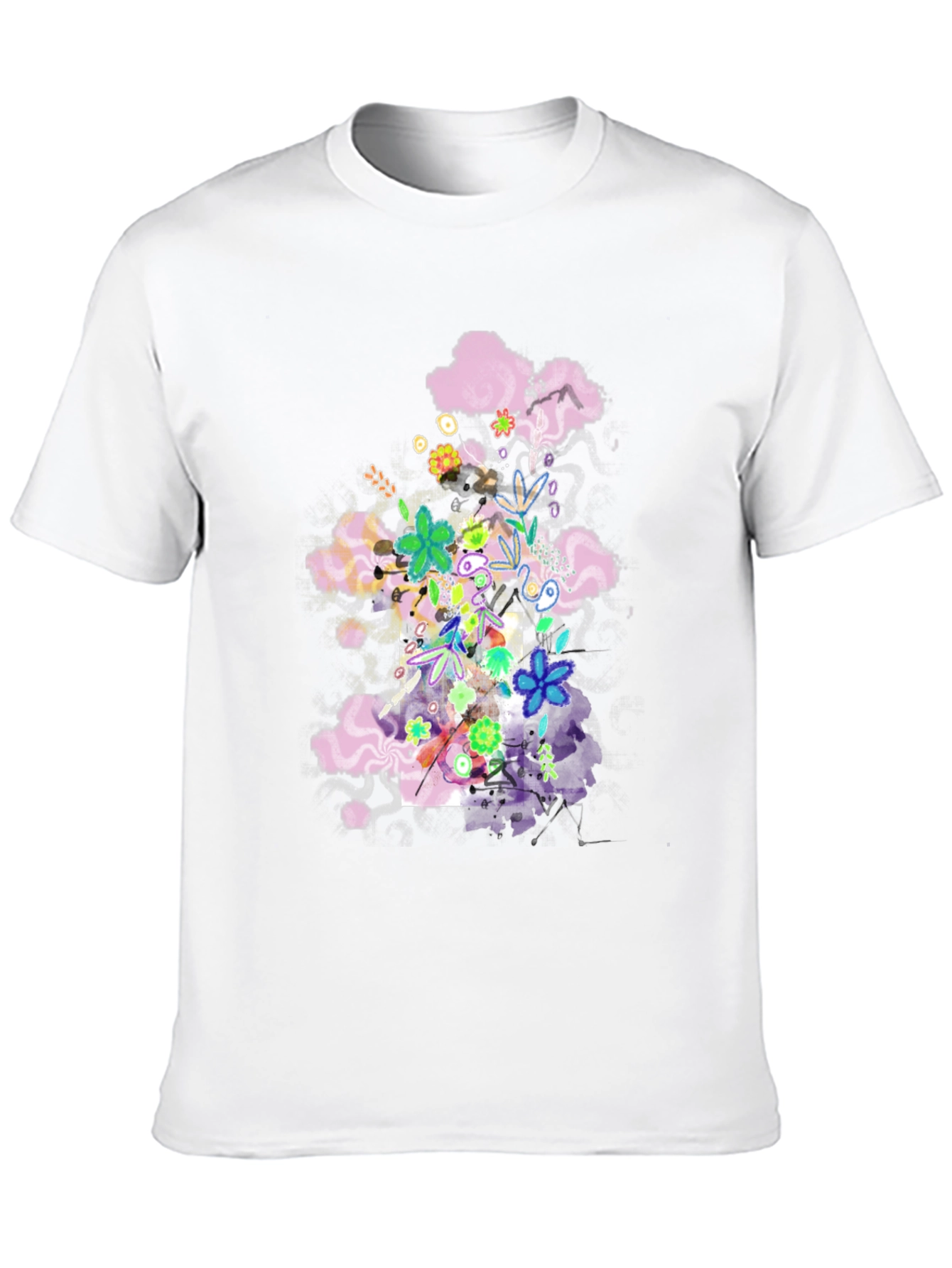 Floral Cloud T-Shirt - Black