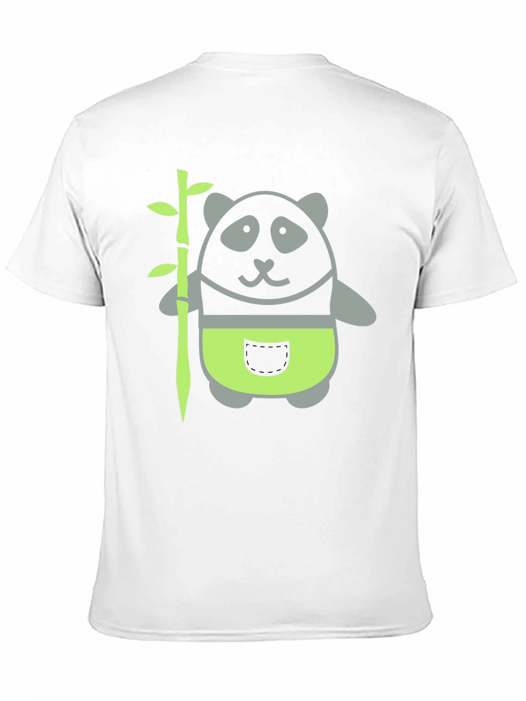 Panda and Bamboo Graphic Tee - Black Cotton T-Shirt