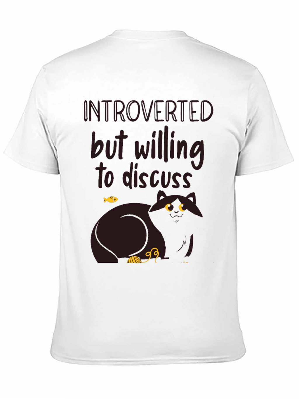 Introverted Cat Graphic T-Shirt