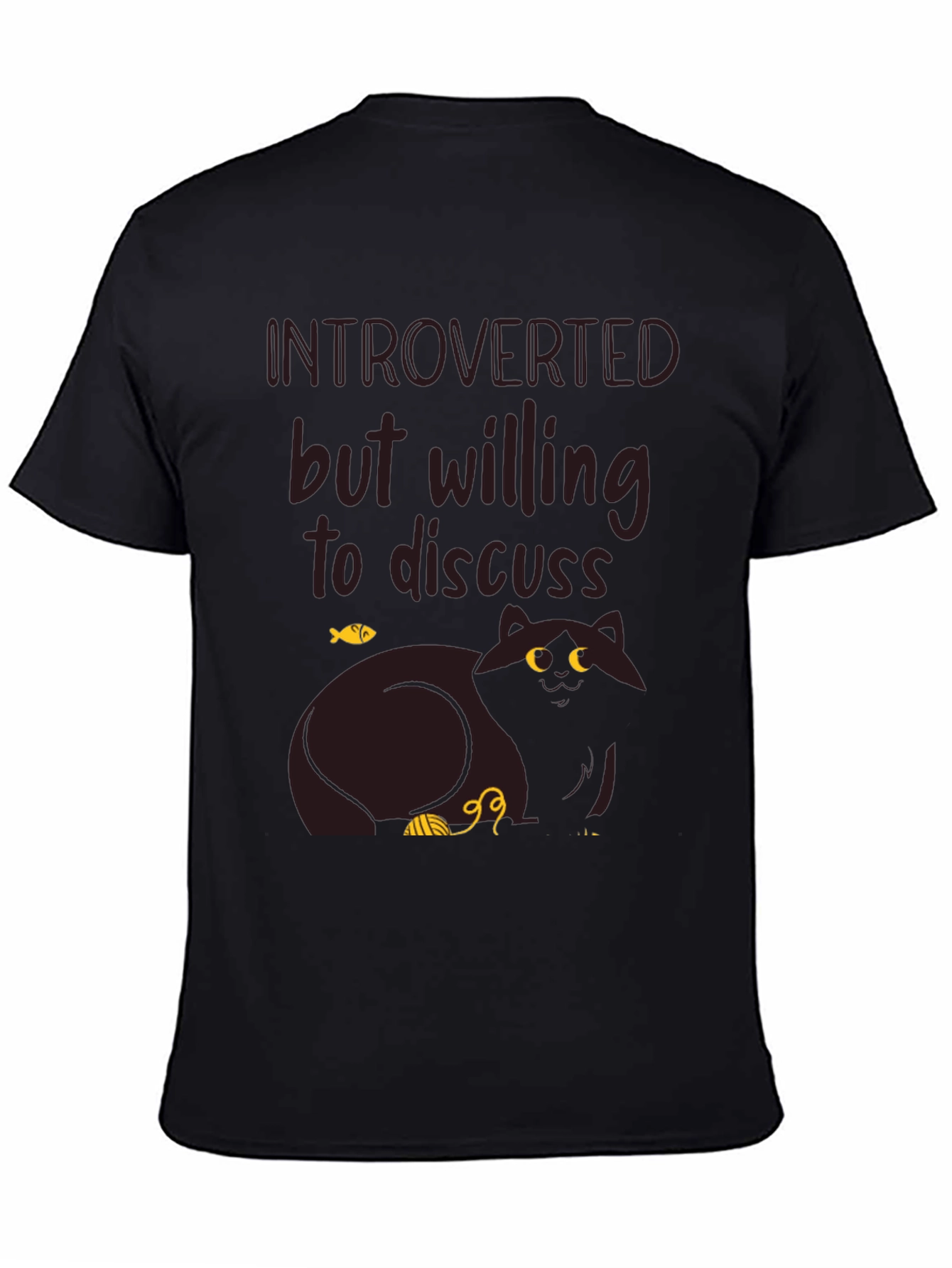 Introverted Cat Graphic T-Shirt