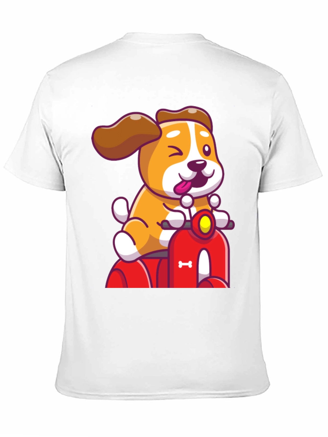 Dog Riding Scooter Graphic T-Shirt