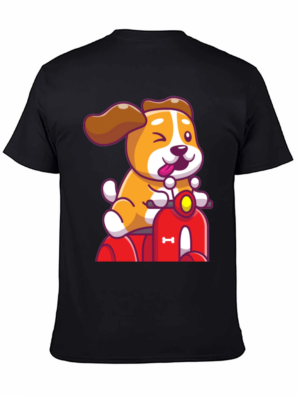 Dog Riding Scooter Graphic T-Shirt