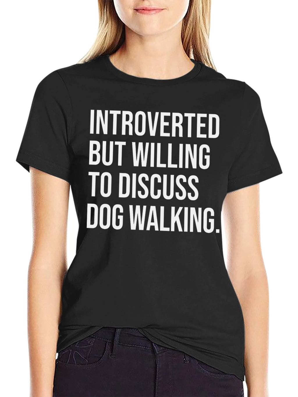 Introverted Dog Walking T-Shirt - Funny Graphic Tee