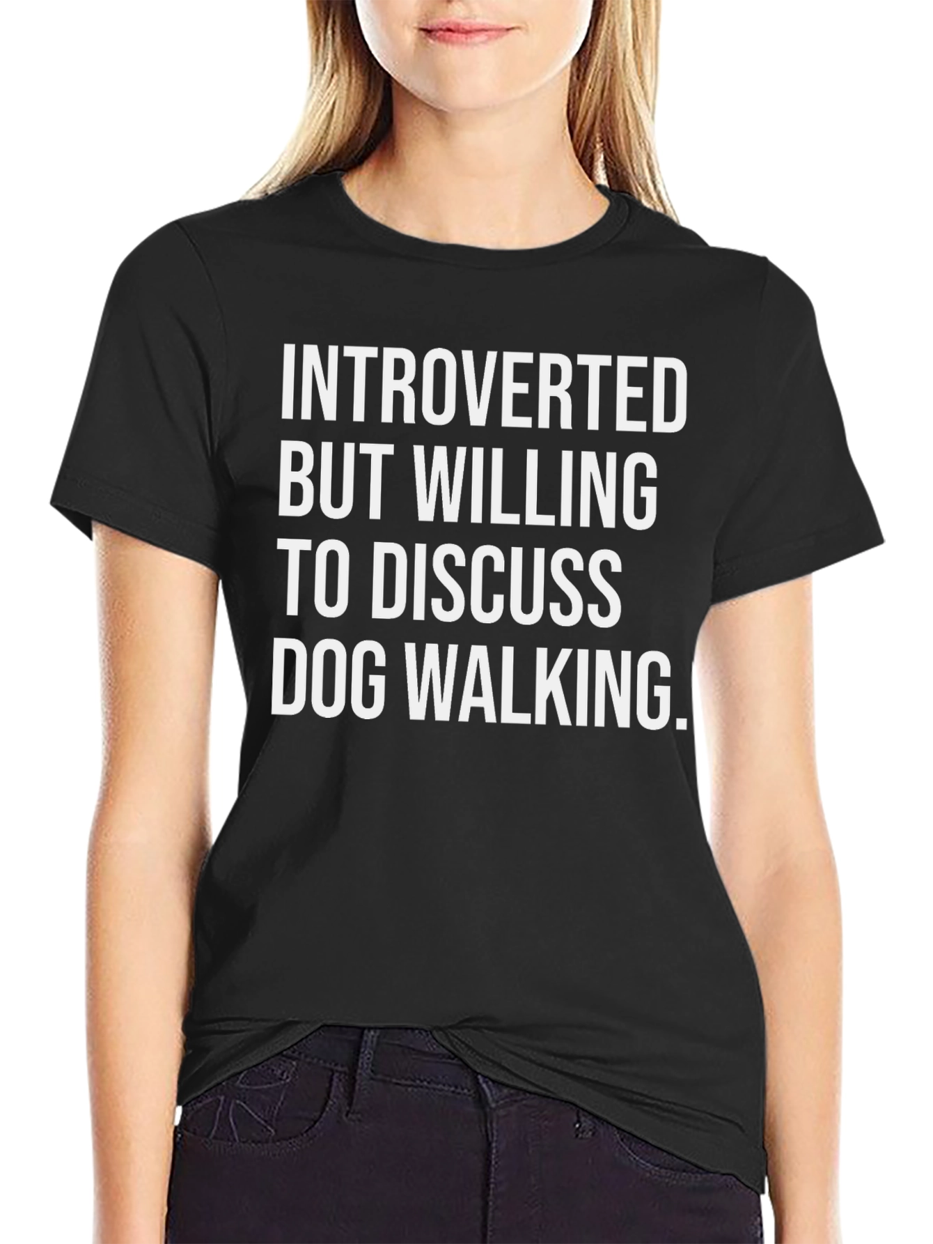 Introverted Dog Walking T-Shirt - Funny Graphic Tee